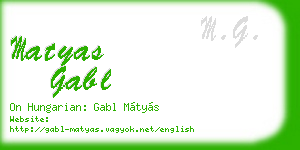 matyas gabl business card
