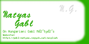 matyas gabl business card